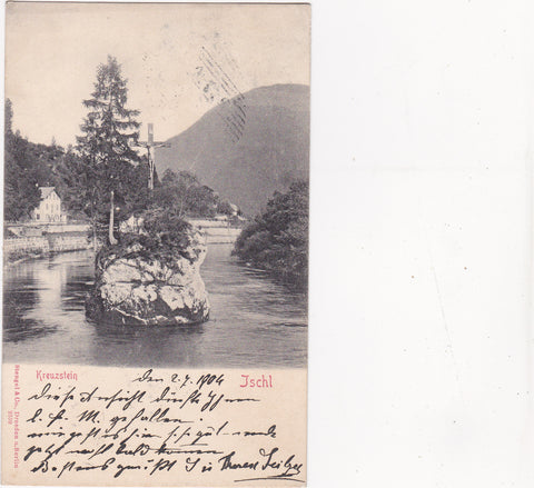 Ak Ischl. Kreuzstein. (um1904)