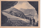 AK Portal der Dachstein-Rieseneishöhle bei Obertraun. Ausblick zum Hallstätter-See.