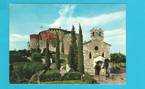 AK Gorizia. La Chiesetta di Santo Spirito e il Castello.