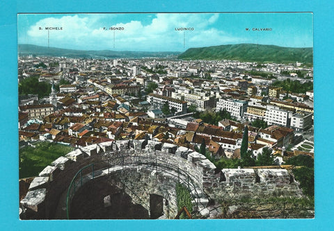 AK Gorizia. Panorama Sud dal Castello.