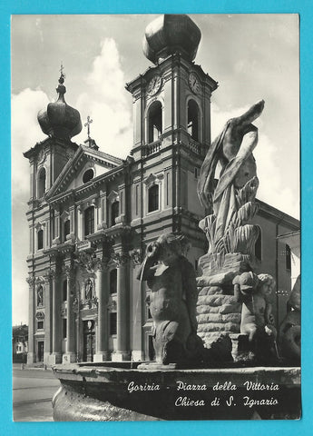 AK Gorizia - Piazza della Vittoria Chiesa di S. Ignazio.