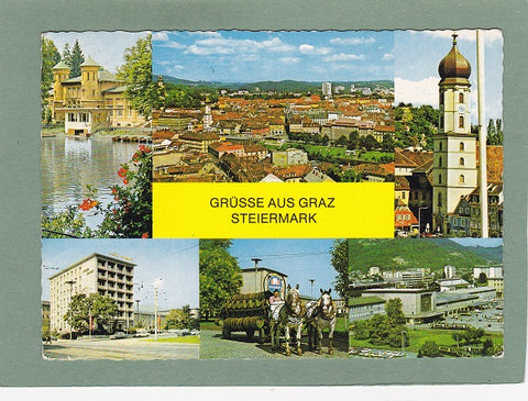 AK Grüße aus Graz (u.a. Bahnhof).