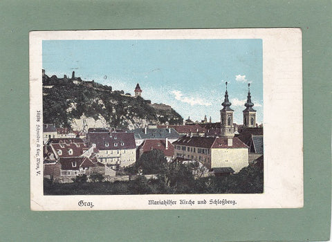 AK Graz. Mariahilfer Kirche und Schloßberg.