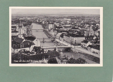 AK Graz mit den drei Brücken.