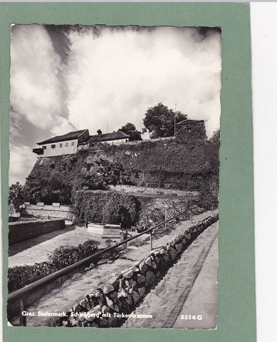 AK Graz, Schloßberg mit Türkenbrunnen.