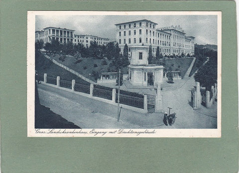 AK Graz. Landeskrankenhaus. Eingang mit Direktionsgebäude.