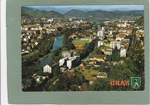 AK Graz gegen Norden mit Ruine Gösting u. St. Veit.