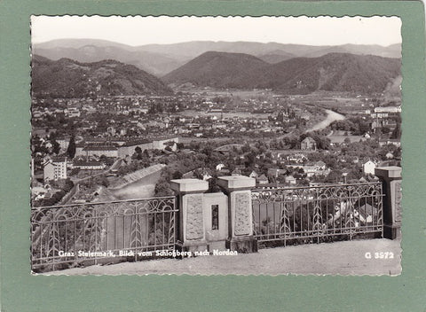 AK Graz, Blick vom Schloßberg nach Norden.