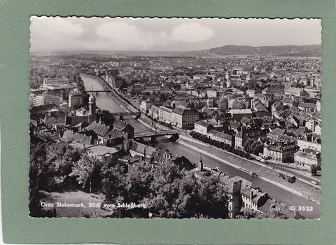 AK Graz, Blick vom Schloßberg.