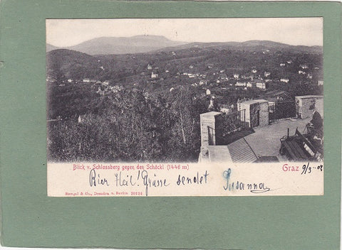 AK Graz. Blick vom Schlossberg gegen den Schöckel.