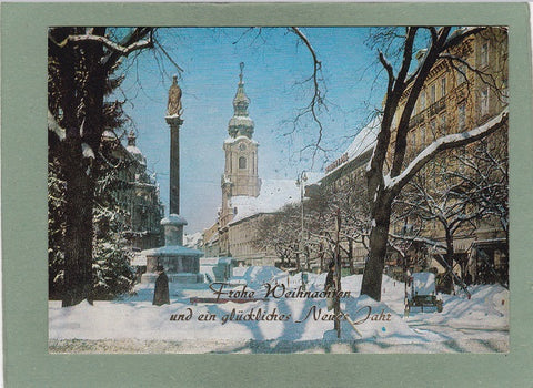 AK Graz. Am Eisenen Tor. (Winteransicht) Weihnachtsgrüße.