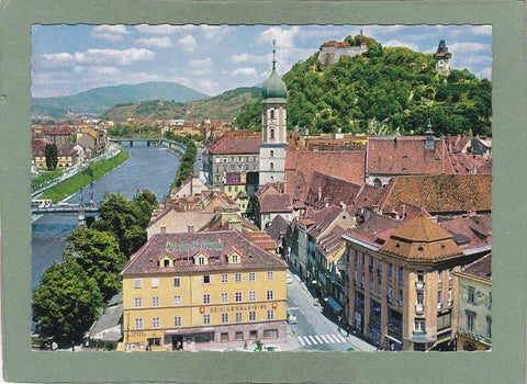 AK Graz. Blick zum Schloßberg, mit Schöckel.