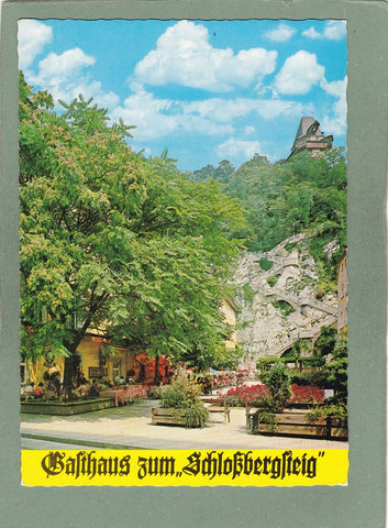 AK Graz. Gasthaus zum Schloßbergsteig. Inh. G. u. G. Dunkl. Sackstraße 22.