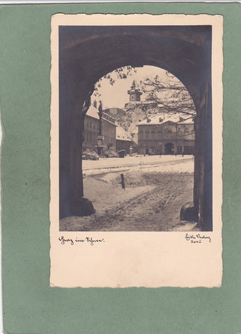 AK Graz, Karmeliterplatz (Winteransicht) (1928)