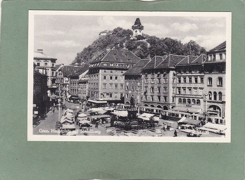 AK Graz. Hauptplatz mit Schlossberg.