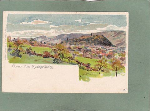 AK Graz vom Ruckerlberg. Correspondenz-Karte.