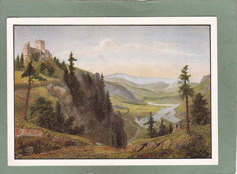 AK Burgverein Gösting. Stahlstich um 1848 von Chapuy im Stadtmuseum Graz.