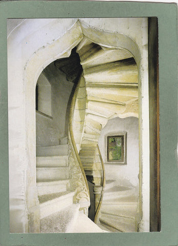 AK Graz, gotische Doppelwendeltreppe in der Burg.