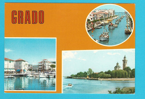 AK Grado. Il Porto - La Processione nel canale - L'Isola di Barbana.
