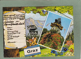 AK Gruß aus Graz. Uhrturm. Kunstkarte.