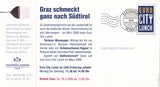 Werbe-Karte Wie man schmeckt: Graz im März 2000. Südtirol zu Gas