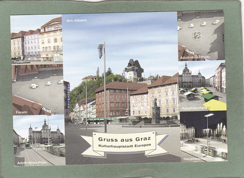 AK Gruß aus Graz. Kulturhauptstadt Europas. Wiederbenennung des Grazer Hauptplatzes.