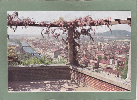 AK Graz, Blick vom Schloßberg gegen Süden.