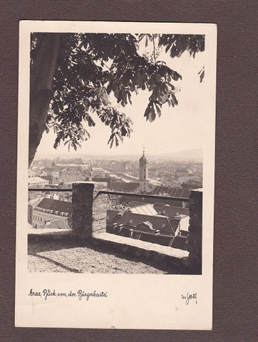 AK Graz, Blick von der Bürgerbastei.