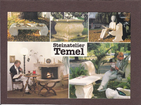 AK Graz. Steinatelier Temel. Mag. Hartwig Temel. Bildhauer, Filmarchitekt, Ste