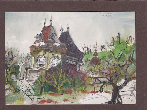 AK Einladung zur Eröffnung der Aussstellung Graz Aquarelle und Druckgraphiken von Sepp P