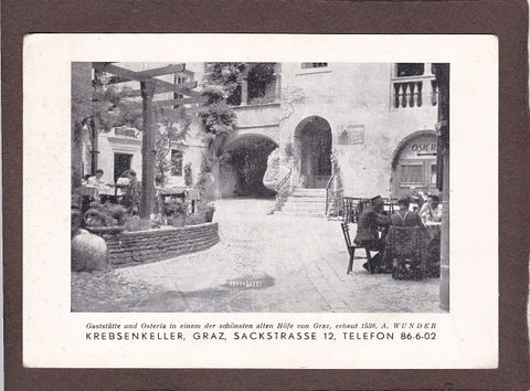 AK Graz. Krebsenkeller, Sackstrasse 12. A. Wunder.
