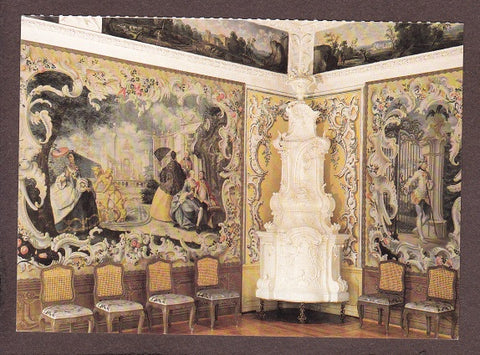 AK Schloß Eggenberg in Graz. Blick in den nördlichen Ecksaal des Prunkschloss