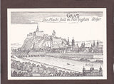 AK Graz um 1680. Kupferstich von Georg Matthias Vischer.