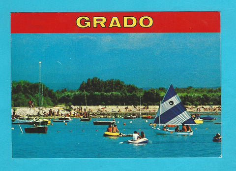 AK Grado. Vita di mare in zona Camping Europa.