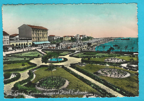 AK Grado - Giardini, spiaggia ed Hotel Esplanade.