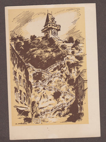 AK Graz-Schloßbergsteig.