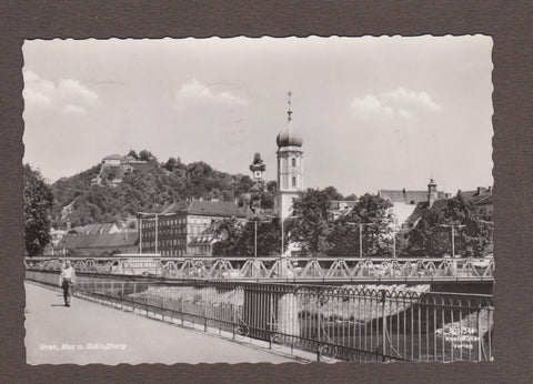 AK Graz, Mur u. Schloßberg.