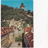 AK Graz. Schlossbergsteig mit Uhrturm.
