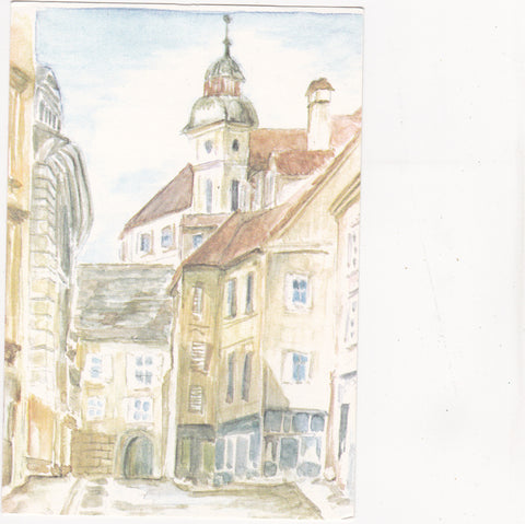 AK Hofgasse in Graz. (von Karl Bittermann) (Aus dem Wunschkartenkalender 1980)