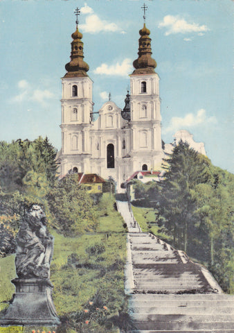 AK Graz -Mariatrost. Stiegenaufgang zur Wallfahrtskirche. (1966)