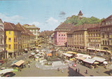 AK Graz. Hauptplatz mit Schlossberg.