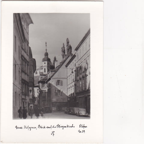 AK Graz: Hofgasse, Blick auf die Stiegenkirche.
