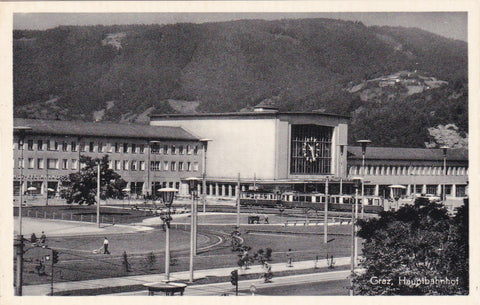 AK Graz. Hauptbahnhof. (1958)