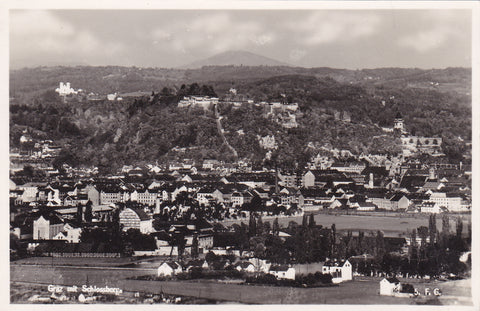 AK Graz mit Schlossberg.