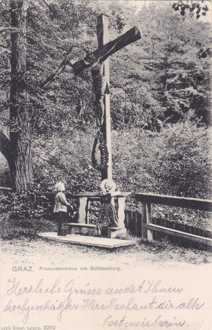 AK Graz. Franzosenkreuz am Schlossberg.