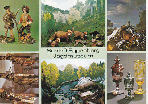 AK Schloß Eggenberg Jagdmuseum. Landesmuseum Joanneum Graz.