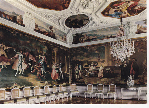AK Graz. Schloß Eggenberg. Salon mit bemalten Wandbespannungen v. A. Raunacher.