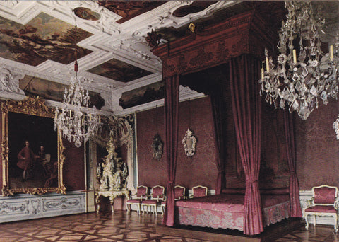 AK Graz. Schloß Eggenberg. Prunkschlafzimmer.
