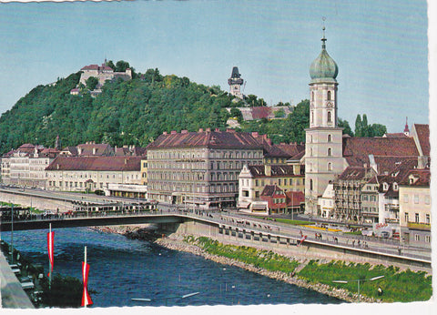 AK Graz. Blick zum Schloßberg.