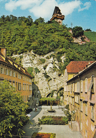 AK Graz - Schloßbergsteig.